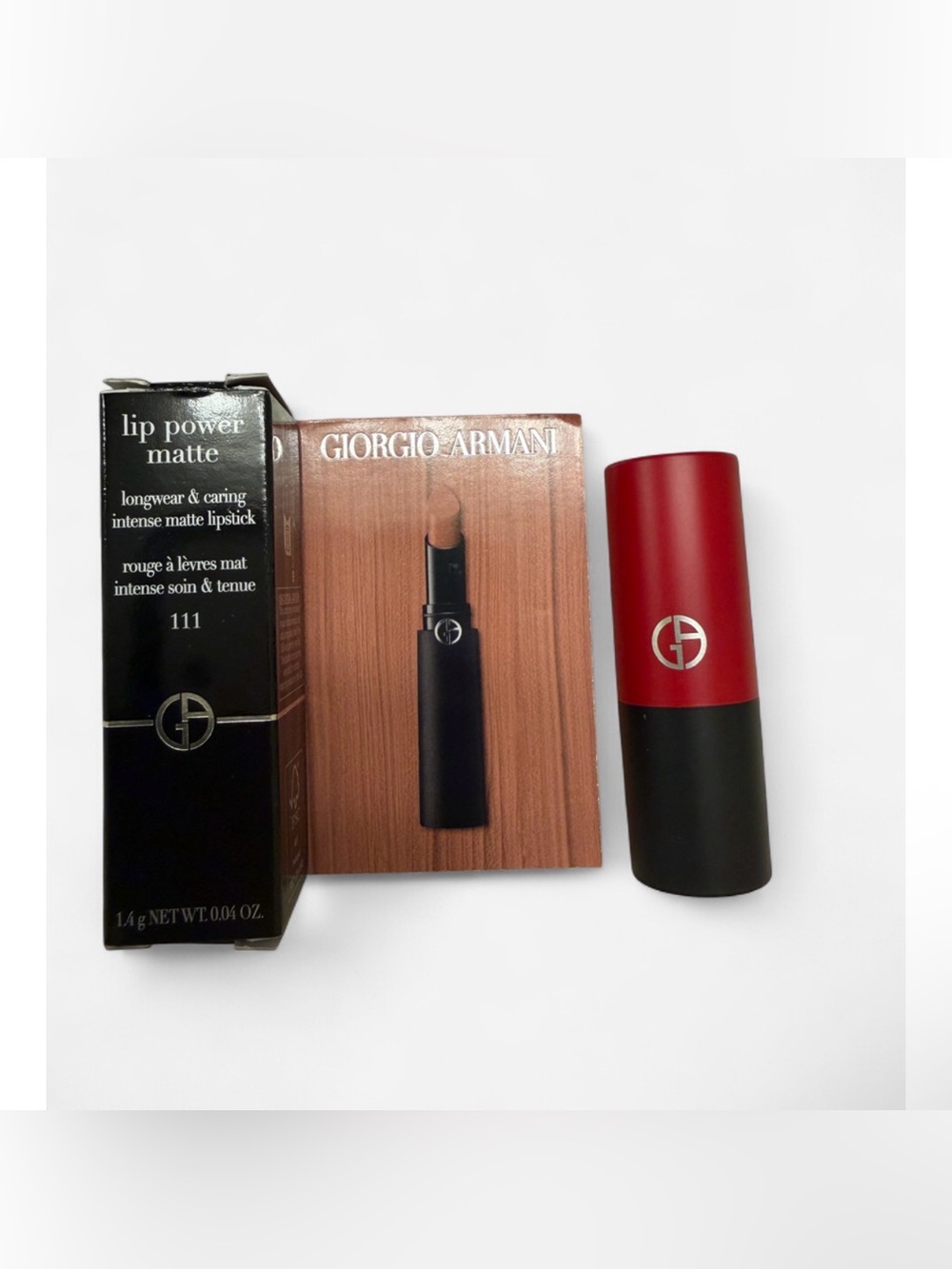 Giorgio Armani Lip Power Matte 111 True Travel Size 1.4g NEW
